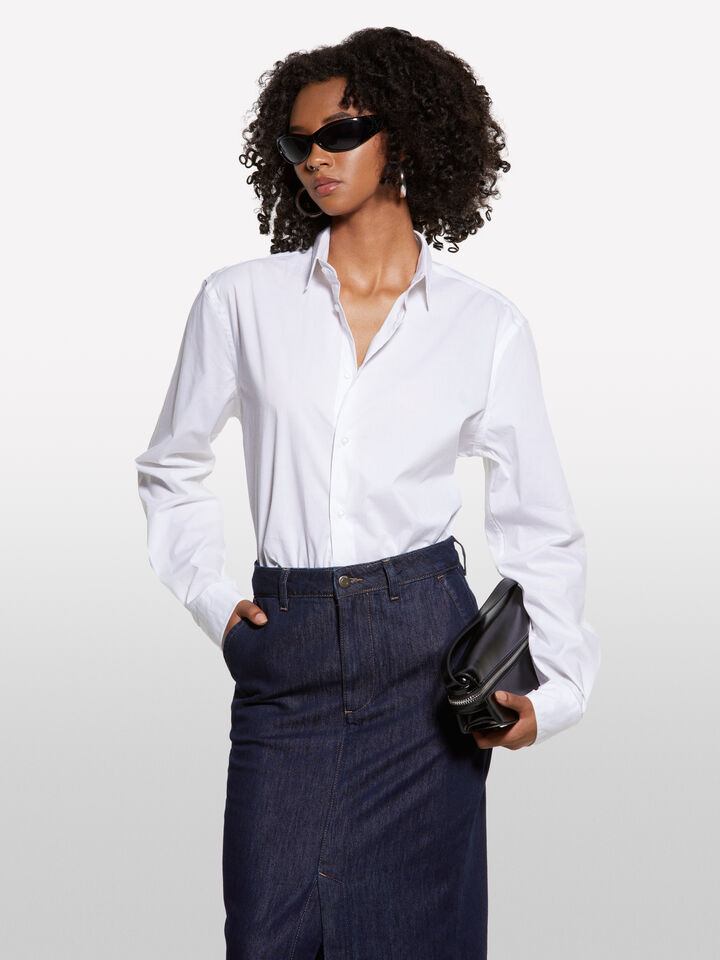 Chemise blanche slim fit - chemises pour femme - Blanc | Sisley image number 3